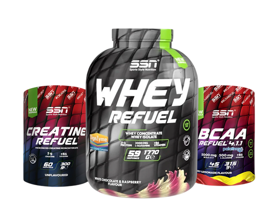 SSN WHEY REFUEL & CREATINE REFUEL & BCAA REFUEL STARTER SET