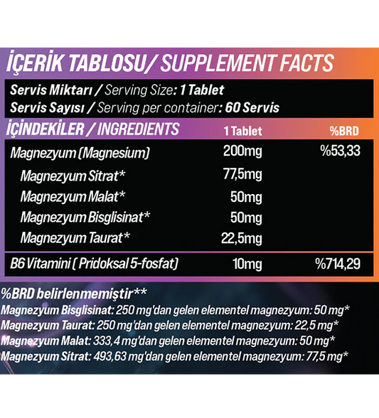 OBLIVION MAGNEZYUM COMPLEX 60 Tablet