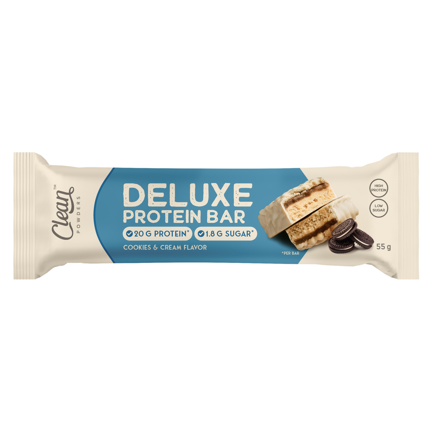 Clean Powders Deluxe Protein Bar 55g x 1 Adet