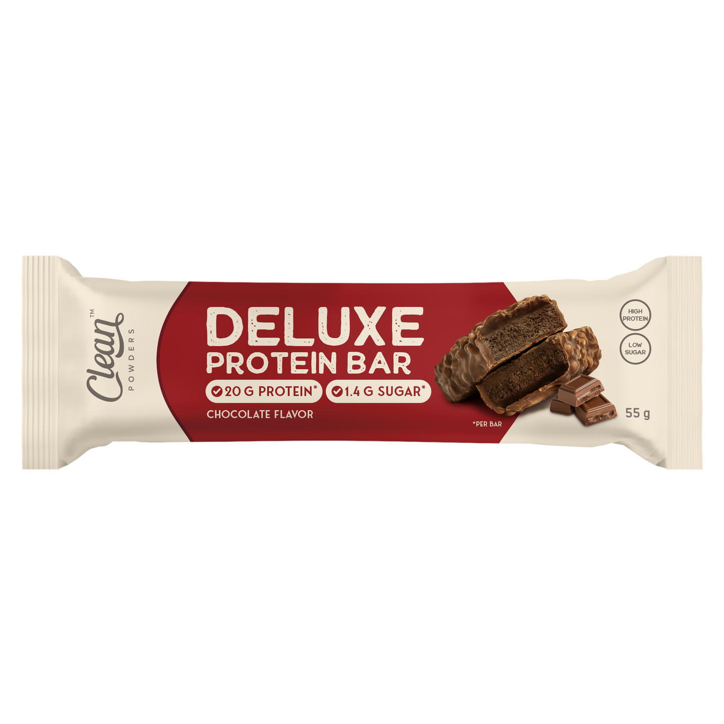 Clean Powders Deluxe Protein Bar 55g x 1 Adet