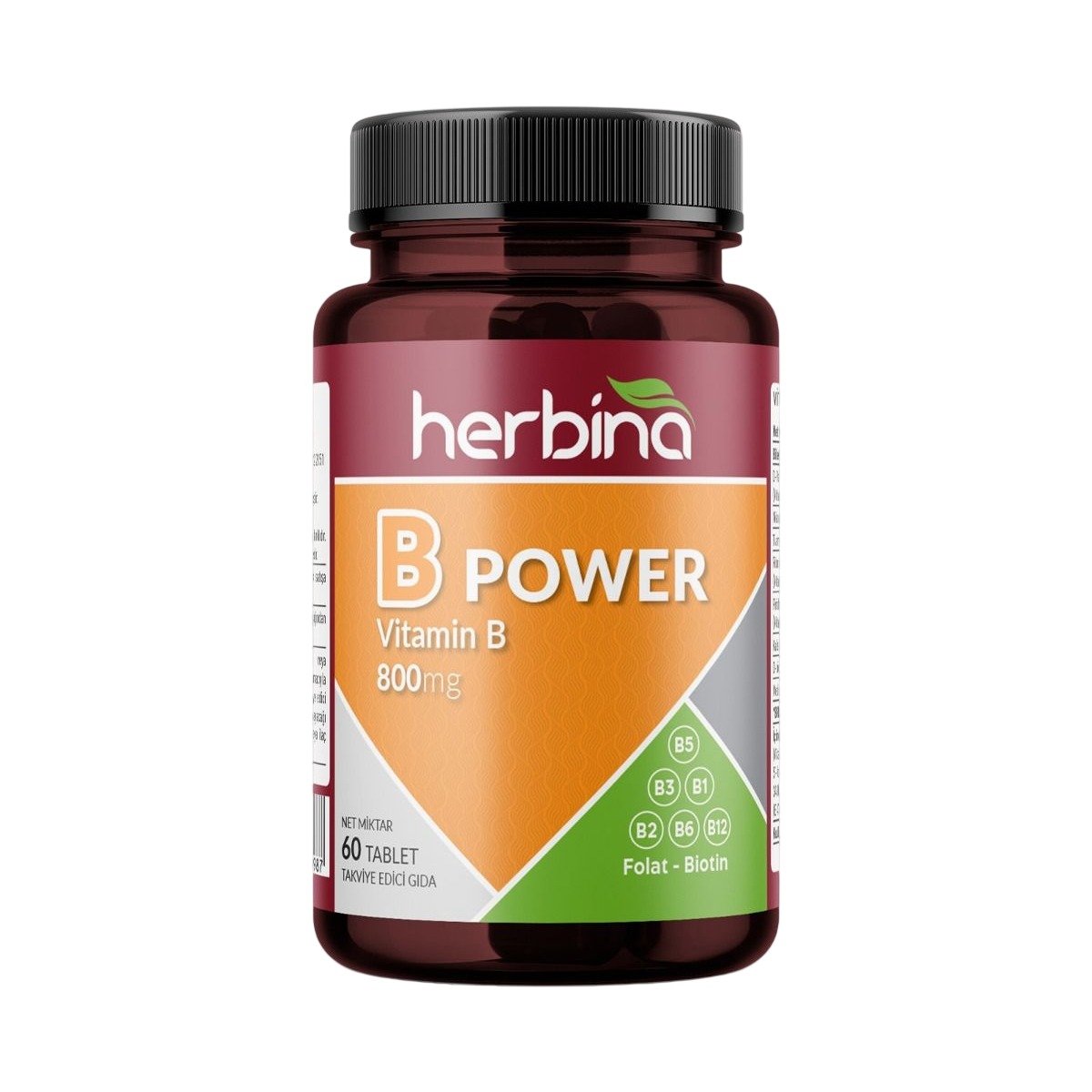 Herbina B Power Vitamin B Kompleks 60 Tablet