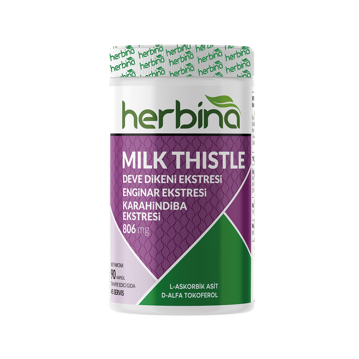 Herbina Milk Thistle Deve Dikeni 90 Kapsül