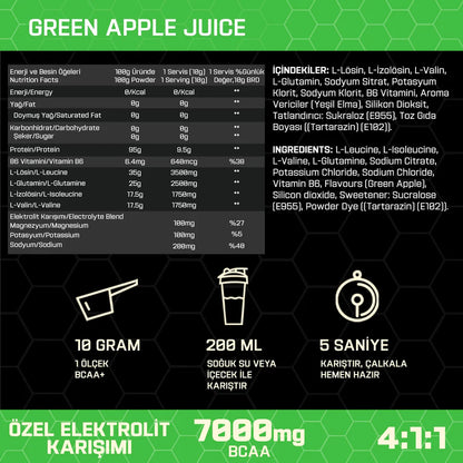 BCAA+ ELECTROLYTES 500 GR 50 SERVIS