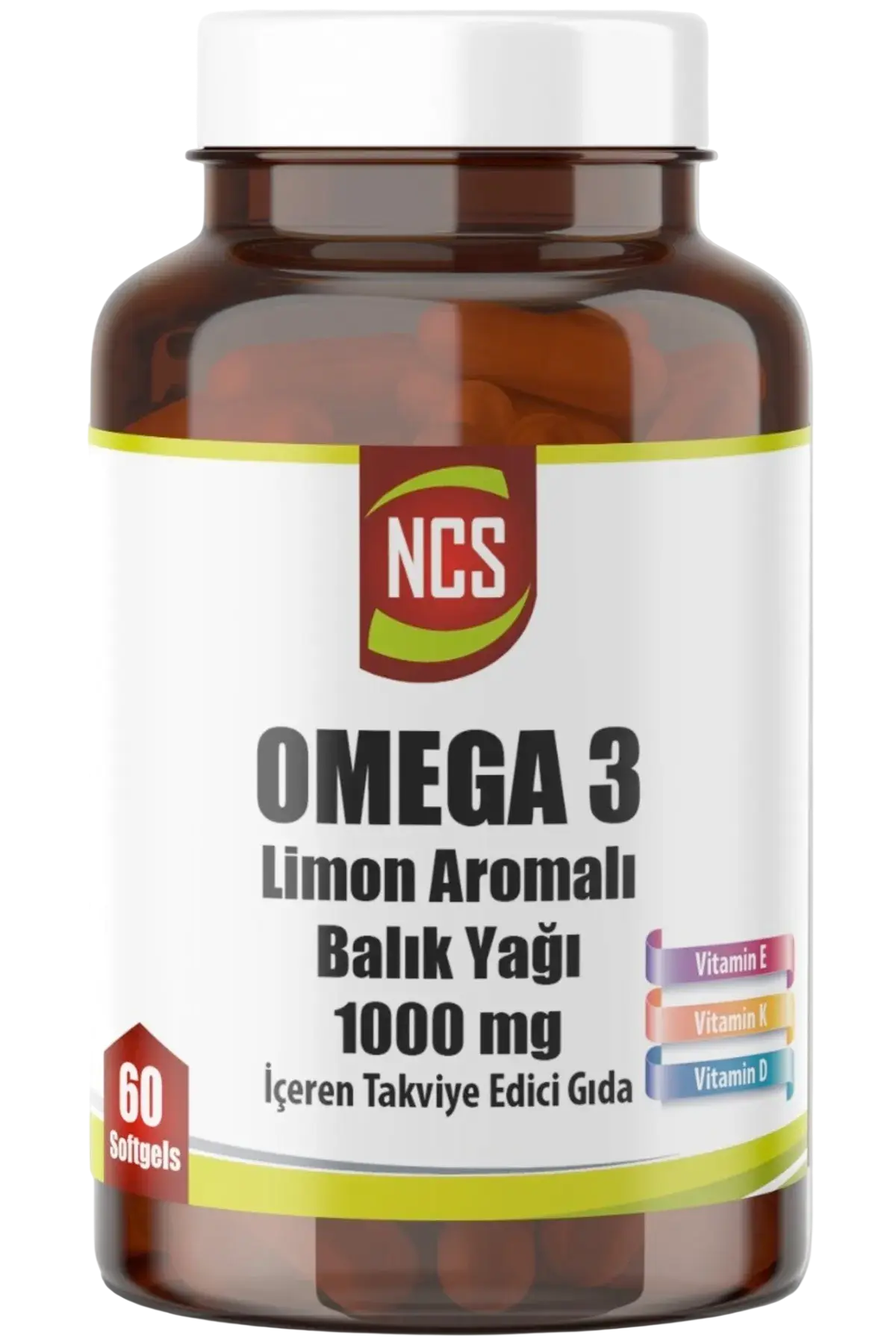 NCS Omega-3 Balık Yağı 1000mg Doğal Limon Aromalı 60 Yumuşak Kapsül