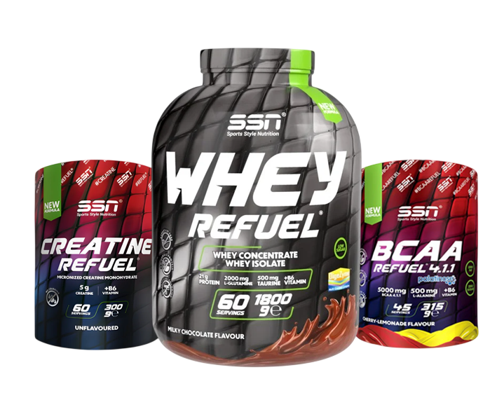 SSN WHEY REFUEL & CREATINE REFUEL & BCAA REFUEL STARTER SET