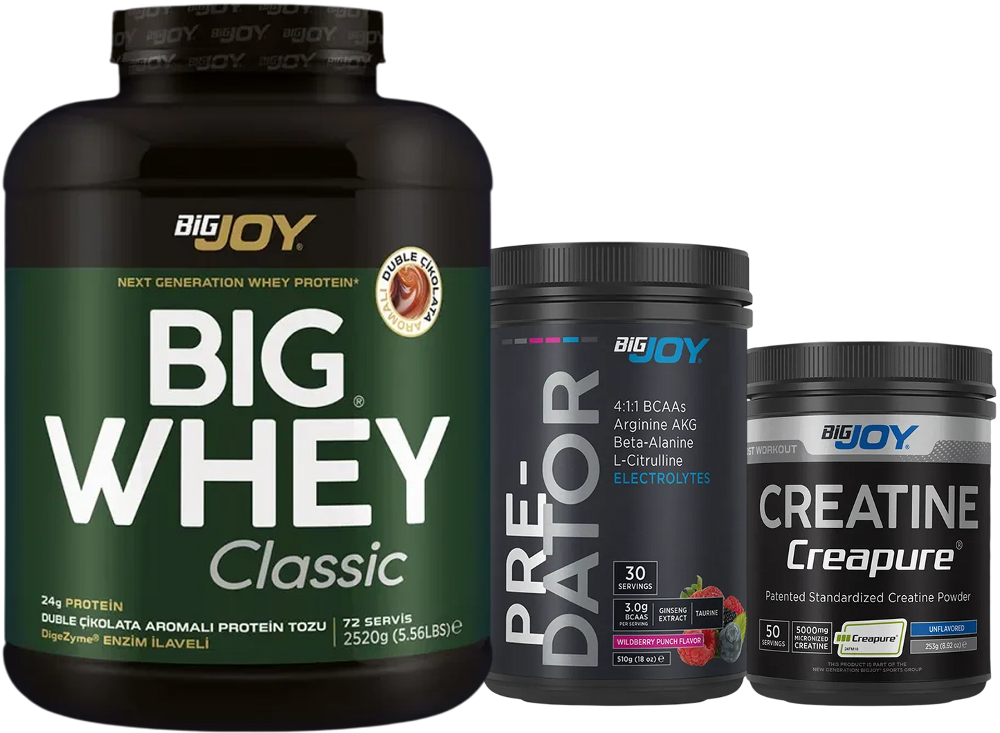 BIGJOY WHEY CLASSIC & CREATINE & PREDATOR SET