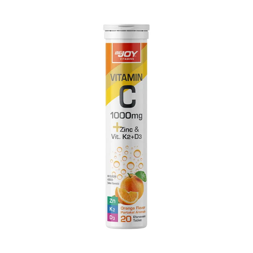 Bigjoy Vitamins Vitamin C 1000mg Zinc Çinko & Vit.K2+D3 - 20 Efervesan Tablet