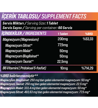 OBLIVION MAGNEZYUM COMPLEX 60 Tablet