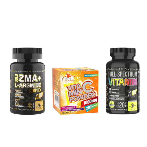 TORQ NUTRITION ZMA & VITAMIN C & FULL SPECTRUM VITAMIN SETI